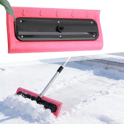 Snow Roof Rake with No-Scratch Head Foam Snow Broom Winter Snows Removal Tool Time Saving For Windshields Solar Panels