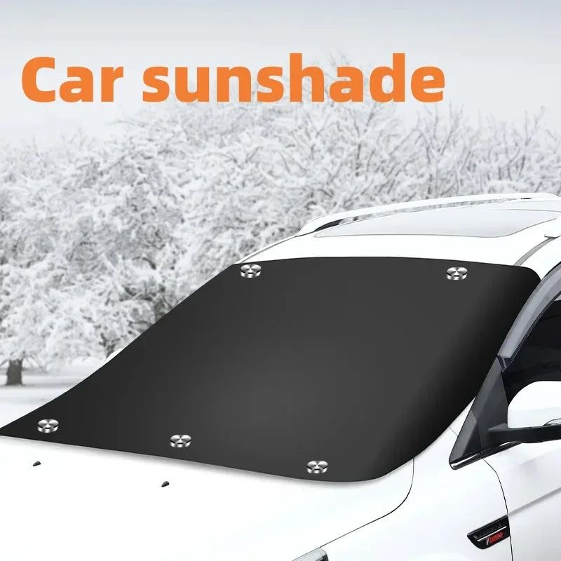 Car Magnetic Snow Shield Winter Front Windshield Cover Anti-frost Sun Protection Half Car Cover Insulated sunshade