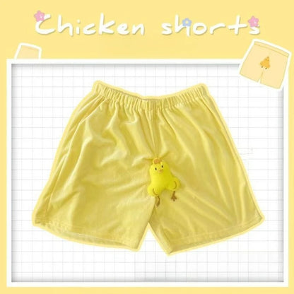 Creative Cute Cartoon Image Elephant Pajama Pants for Both Men and Women in Summer Elastic Home Loose Shorts Plush Pajama Pants