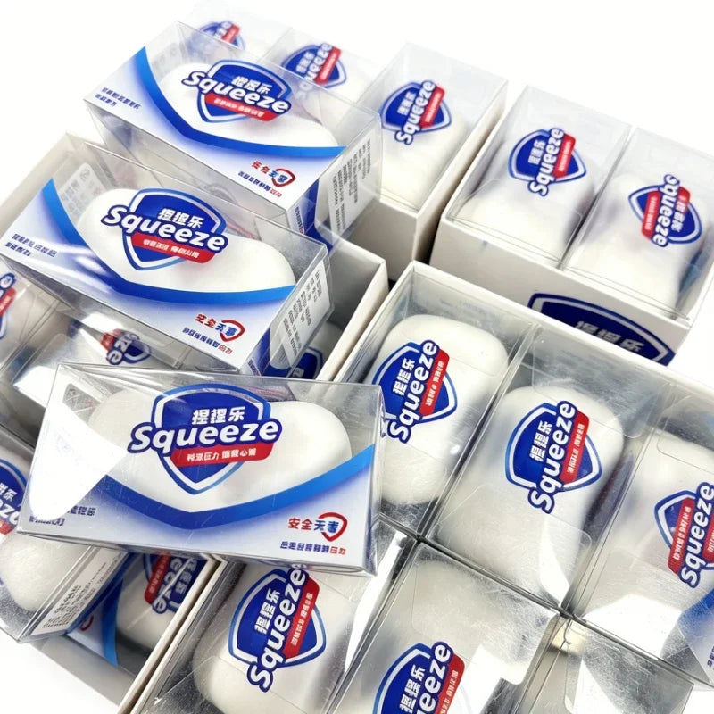 Squishy Soap Stress-Relief Fidget Toy Soft Simulated Soap Squeeze Toy Anti-Anxiety Slow Rebound Relaxing Toy Decompression Gift