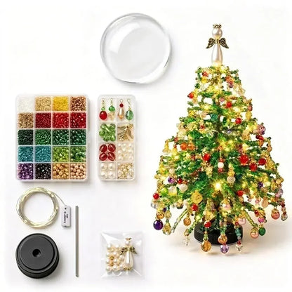 DIY Beaded Christmas Tree Kit Handmade Creative DIY Beading Project Set 3D Crystal Bead Holiday Craft Set for Women Men Home