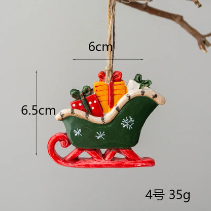 2022 Christmas Tree Decorations Christmas Resin Pendant Ornaments Home Decor DIY Kids Toys Gifts DIY Handmade Jewelry