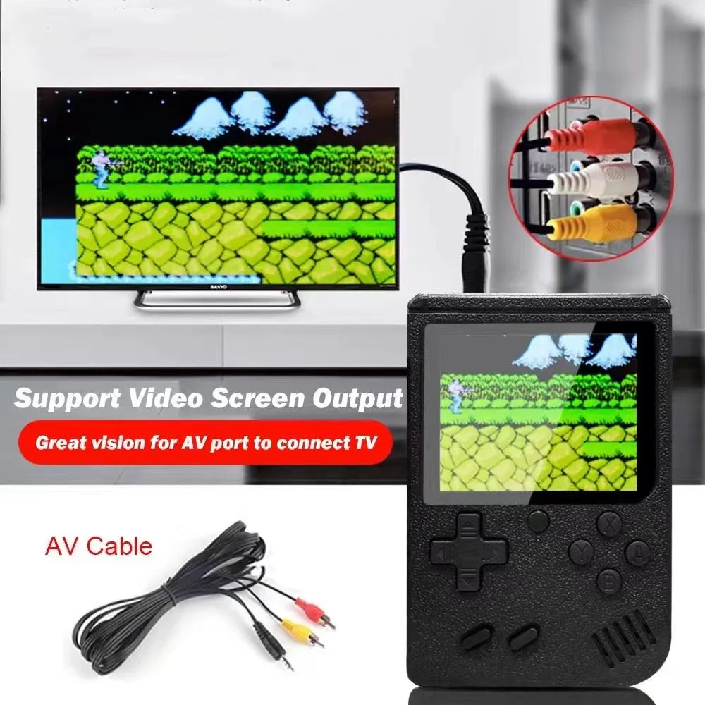 Retro Classic Handheld Game Console 400 Games Rechargeable Portable Mini Game Player Support TV Connection Kids Birthday Gift