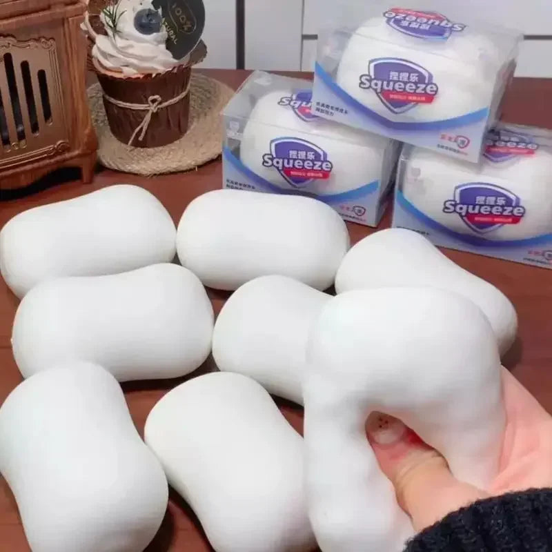 Squishy Soap Stress-Relief Fidget Toy Soft Simulated Soap Squeeze Toy Anti-Anxiety Slow Rebound Relaxing Toy Decompression Gift