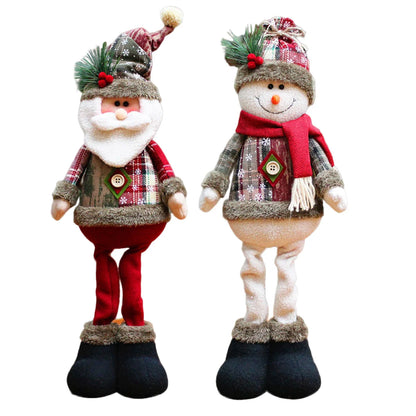 casa decoração decoracion casa Home decoration Christmas Santa Snowman-Reindeer Christmas Decoration Leg Table Mantel Decoration
