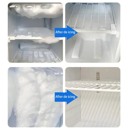 Freezer Frost Remover 100/120ml Fridge Freezer Defrosting Spray Ice Removal Spray Quickly Removes Ice Buildup Spray with Shovel