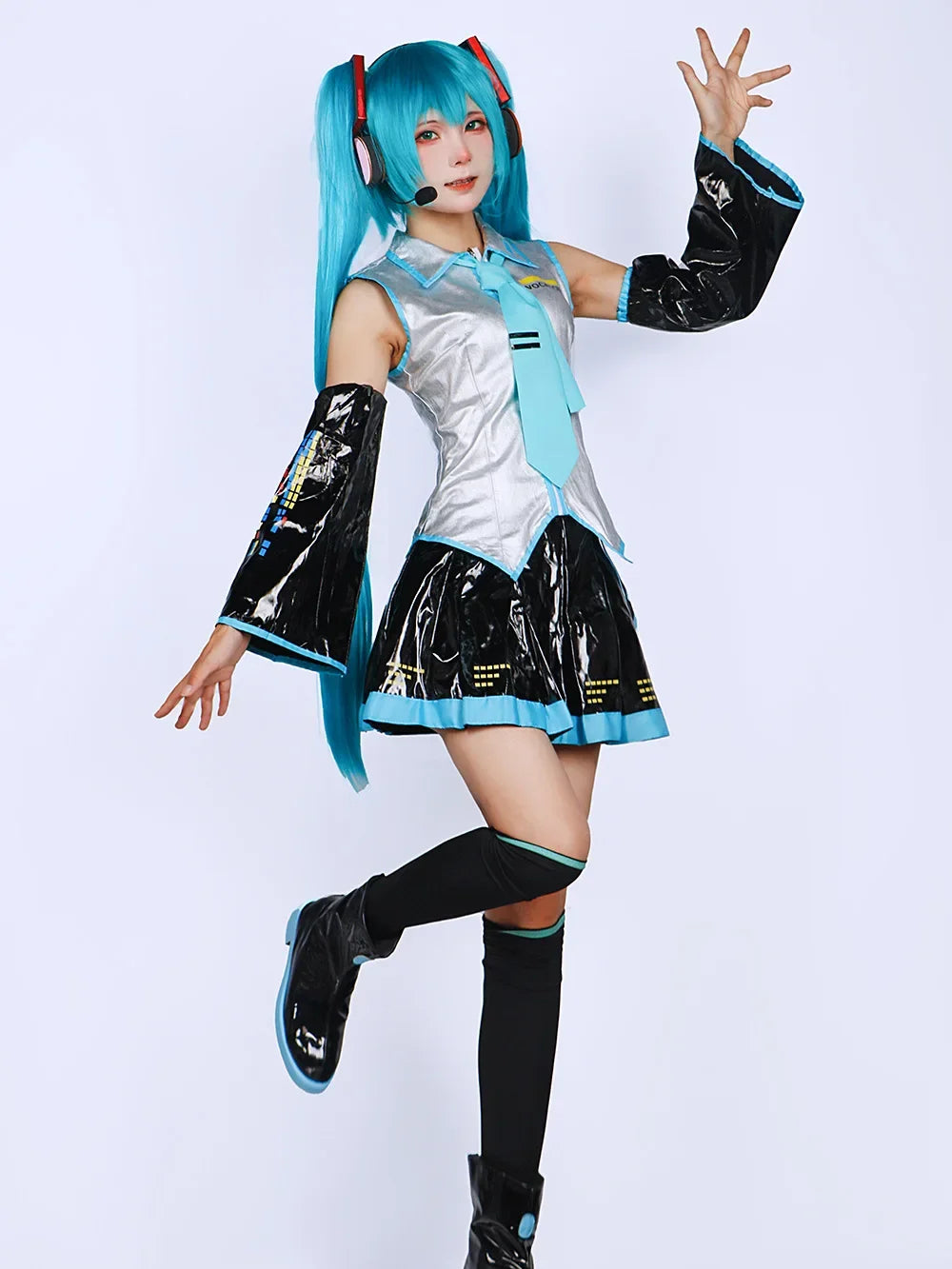 Cosplay Ensemble Complet En Cuir Argenté Tissu Costume  Cosplay Chapeaux Costume Tenue JK Robe De Marin Lycée Uniforme