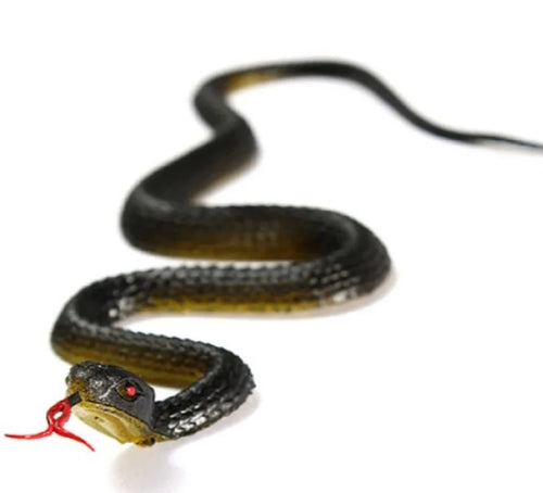 45cm Fake Realistic Rubber Toy Snake Simulation Anaconda Scary Halloween To Scare Birds Props Prank Trick Toy Accessories