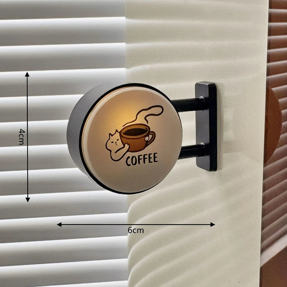 Mini Lightbox Fridge Magnet Coffee Japanese Creative Tourism Souvenir Magnetic Luminous Light Box Home Decoration Gift