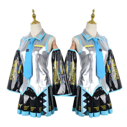 Cosplay Ensemble Complet En Cuir Argenté Tissu Costume  Cosplay Chapeaux Costume Tenue JK Robe De Marin Lycée Uniforme