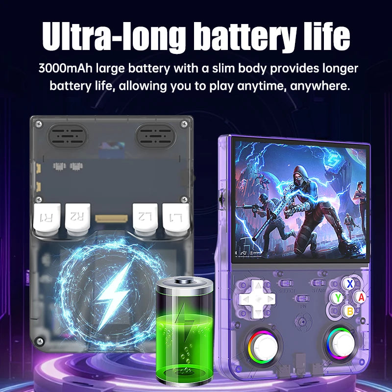 R36 Ultra X Retro Handheld Video Game Console Open Source Linux System with 4.5 Inch IPS Screen Portable Gaming Device