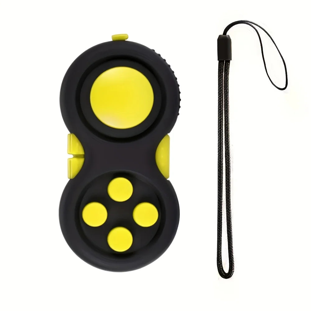 Fidget Pad with 8 Fidget Functions, Fidget Controller Stress Reducer, Toy Cube Relieves Stress and Anxiety