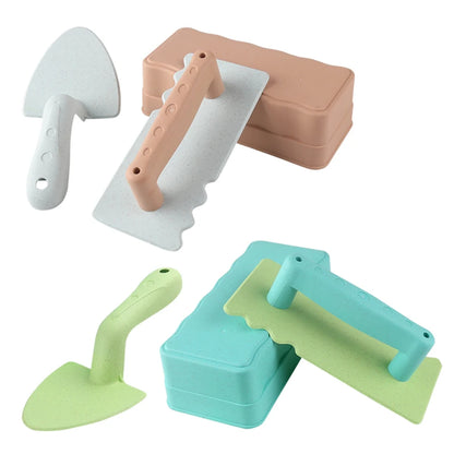 3 pieces of snow beach toy sand fun brick sand castle mold for winter and summer build snow outdoor children's birthday toy gift