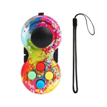 Fidget Pad with 8 Fidget Functions, Fidget Controller Stress Reducer, Toy Cube Relieves Stress and Anxiety