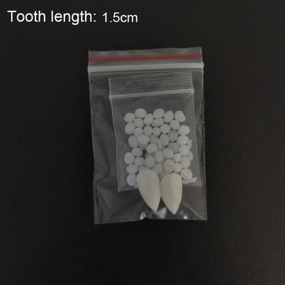 5Pairs Halloween Vampire Teeth Fangs Dentures Prop Party Costume DIY Cosplay Props Decor False Teeth Resin Fangs With Solid Glue