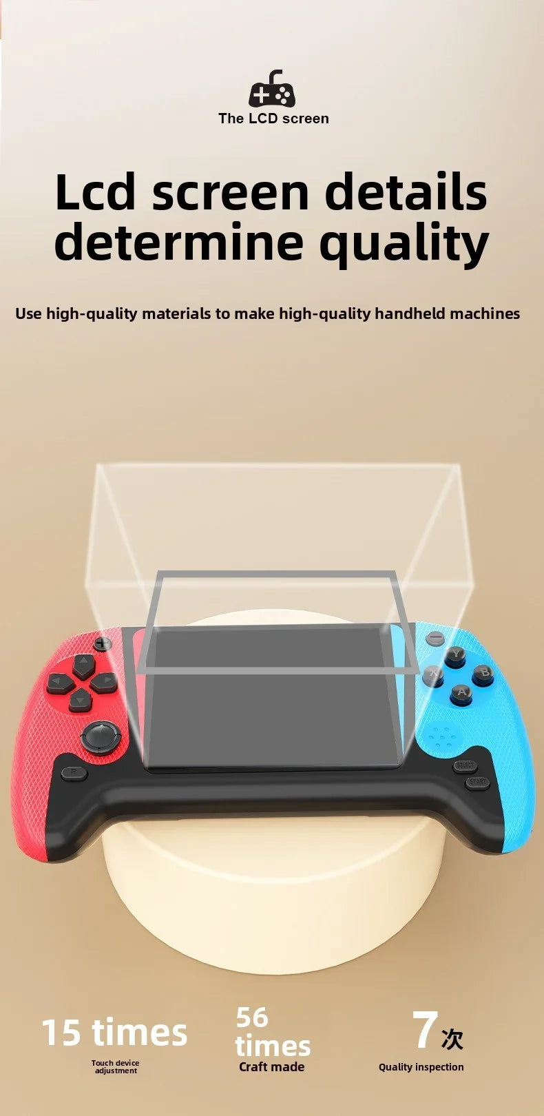 Retro Handheld Game Console LCD Screen Built-in 500-in-one Retro Nostalgic Classic Large-Screen Handheld Console