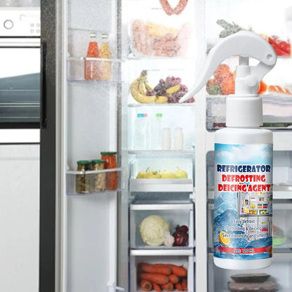 Freezer Frost Remover 100/120ml Fridge Freezer Defrosting Spray Ice Removal Spray Quickly Removes Ice Buildup Spray with Shovel