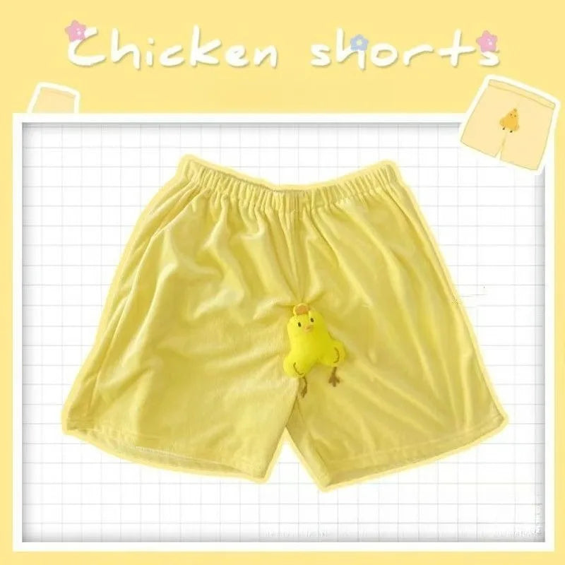 Creative Cute Cartoon Image Elephant Pajama Pants for Both Men and Women in Summer Elastic Home Loose Shorts Plush Pajama Pants