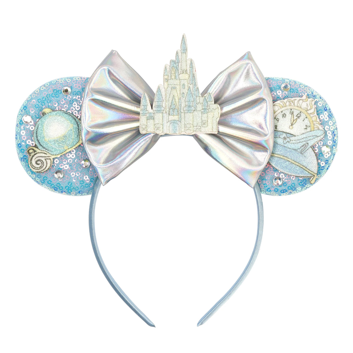 New Christmas Halloween Mouse Ears Headband Cartoon Sequin Bows Headband Birthday Party Princess Cosplay Costume For Women Adult