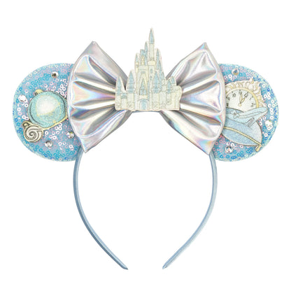 New Christmas Halloween Mouse Ears Headband Cartoon Sequin Bows Headband Birthday Party Princess Cosplay Costume For Women Adult