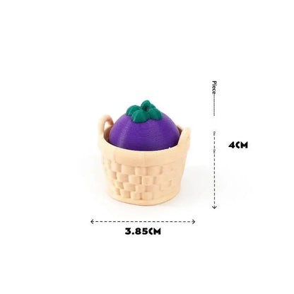 Fidget Clicker Decompression Toy 3D Printed Cute Fruit Shape Creative Anti-Stress Sensory Toy for Kids Adults Stocking Stuffer
