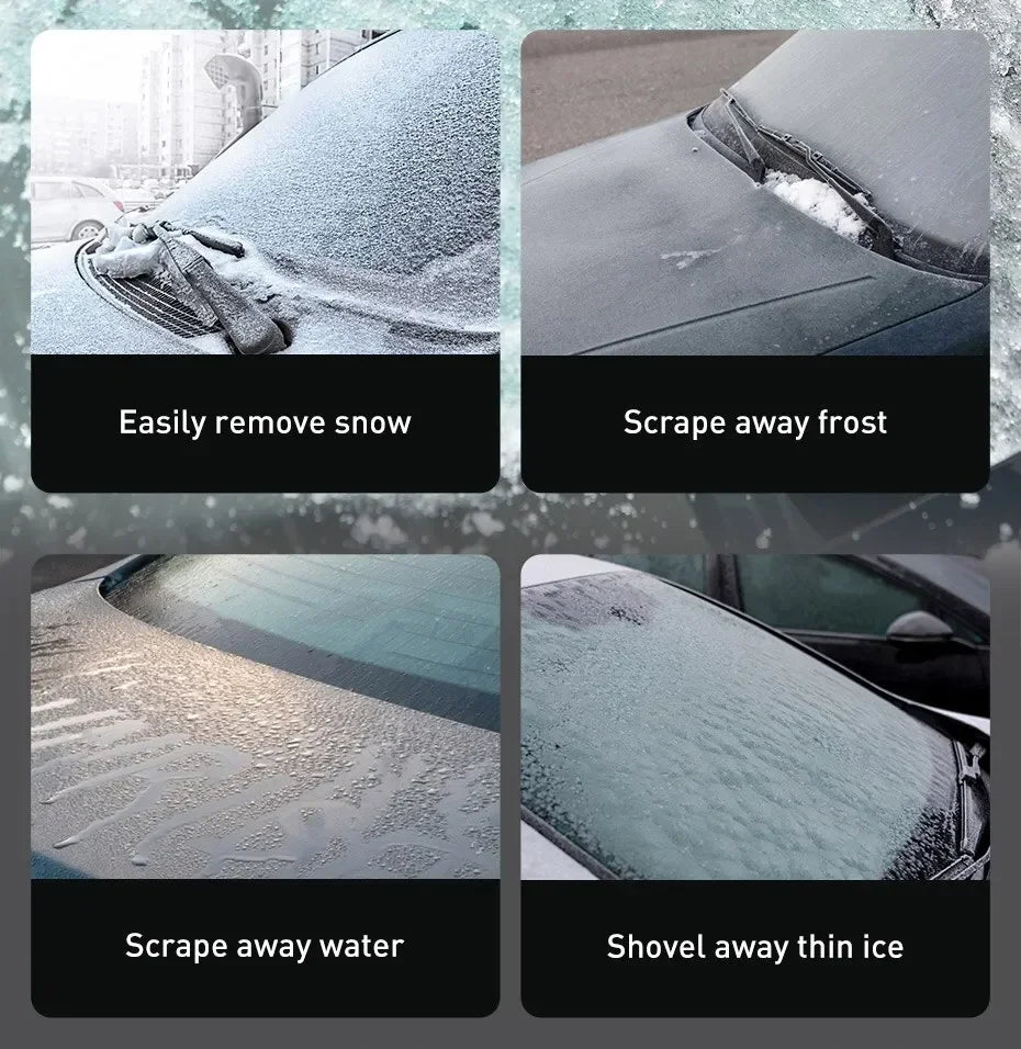 Car Ice Scraper Snow Removal Car Windshield Window Snow Cleaning Glass Scraping Tool TPU Winter Auto Ice Breaker Snow Shovel