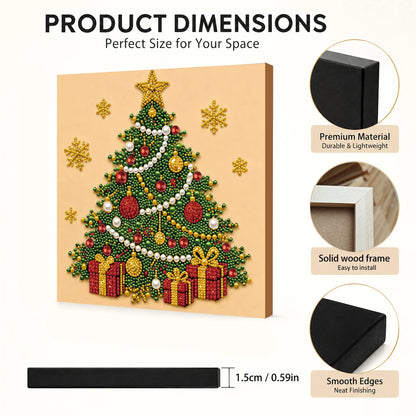 Christmas Decor DIY Santa Claus Snowman 3D Pearl Painting Diamond Art Kits for Beginners 20*20CM for Home Wall Decoration Gift