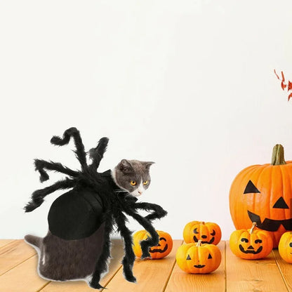 Pet Spider Costume Halloween Pet Spider Clothes Dog Cat Horror Simulation Plush Spiders Dress Up Costume