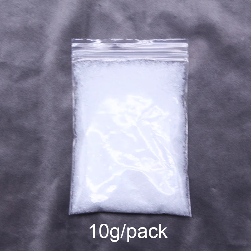 10/20/50/100g Simulated Artificial Snow PE Dry Snow Landscaping False Snow Christmas Tree Decoration Wedding Window Activities