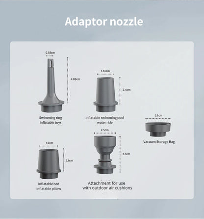 Mini Portable Air Pump with 1300mAh Battery USB Rechargeable to Inflate Deflate for Pool Floats, Air Bed, Vacuum Storage Bags