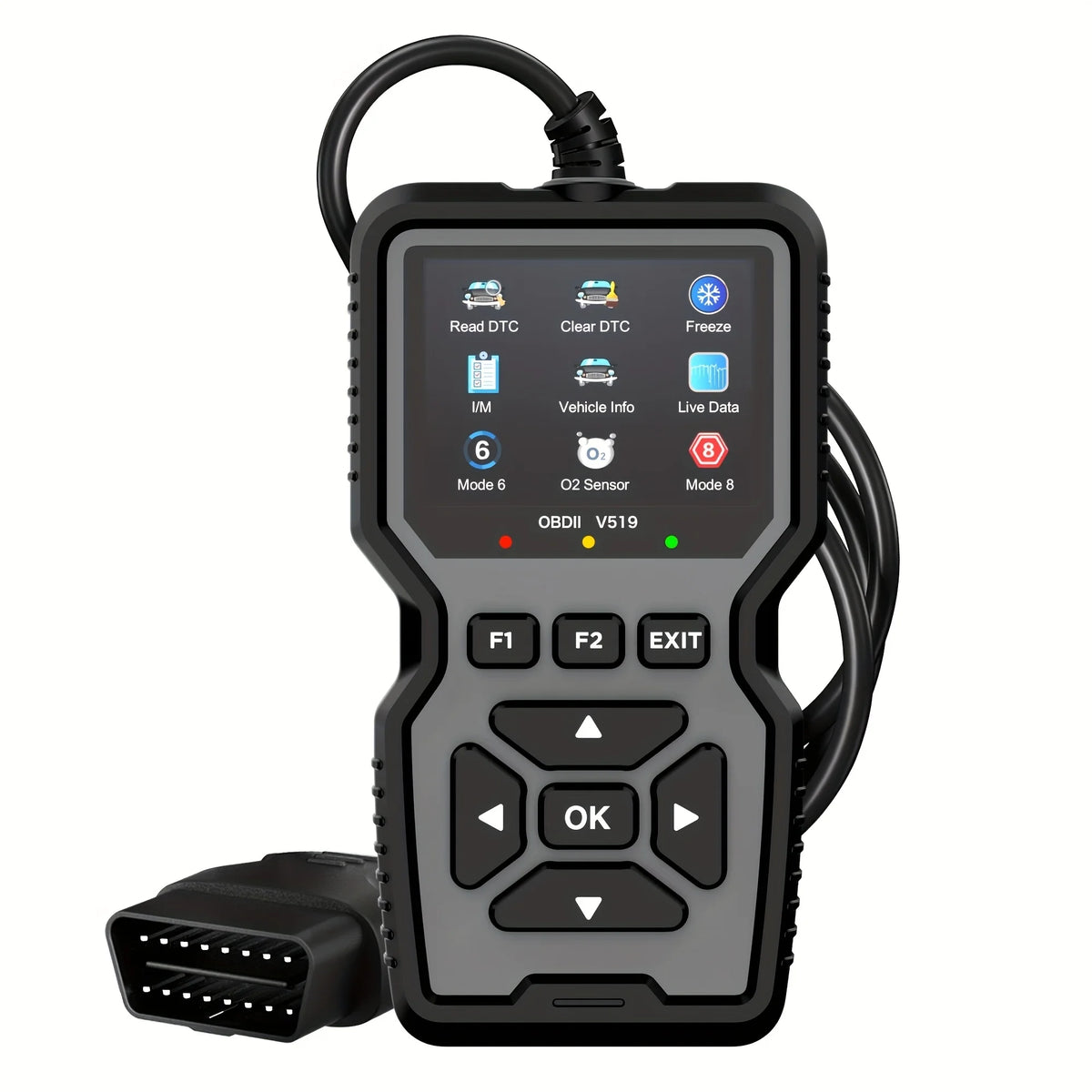 Professional Obd2 Diagnostic Tool for Heavy-Duty Vehicle Repair - Code Reader/Resetter, Supports Real-Time Data Stream, No Battery Required, Compatible with Vehicles from 1996 Onwards (Obdii/Eobd, Mode 6/8), Suitable for Mech