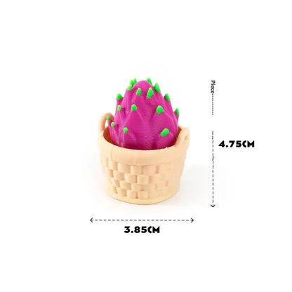 Fidget Clicker Decompression Toy 3D Printed Cute Fruit Shape Creative Anti-Stress Sensory Toy for Kids Adults Stocking Stuffer