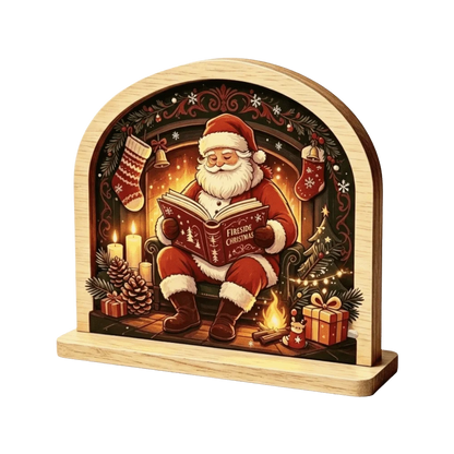 Merry Christmas Wooden Christmas Decoration Star Shape Snowman Deer Home Ornaments Rabbit Santa Claus Wall Decor New Year Gift