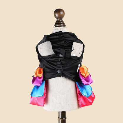 Halloween Costumes Dresses For Dog Elegant Pet Vest With Tutu Skirt Autumn Winter Girl Female Pet Toy Poodle Small Breeds Cat
