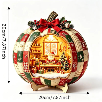 Christmas 2D Wooden Tabletop Decor with Stand Santa Snowman Reindeer Ect. Xmas Holiday Desktop Decor for Home Party