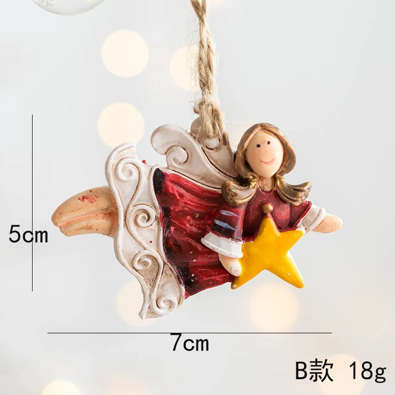 2022 Christmas Tree Decorations Christmas Resin Pendant Ornaments Home Decor DIY Kids Toys Gifts DIY Handmade Jewelry
