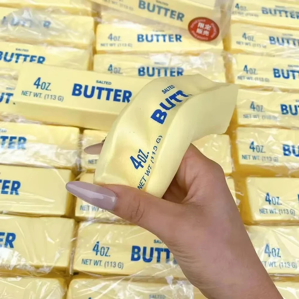 Butter Stick Fidget Toys Squishy Elastic Cheese Stick Funny Decompression Stress Anxiety Relief Game Squeeze Prank Toy