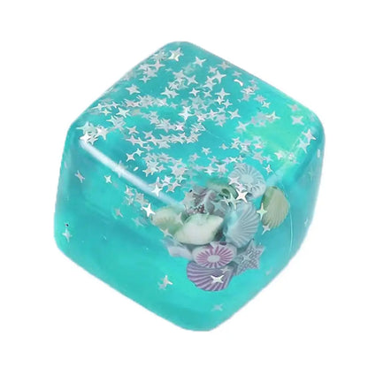 Squishy Stress Balls Cube - Ocean Sensory Fidget Toy Slow Rise Squishy Toys for Kids and Adults Squeeze Relax Gift