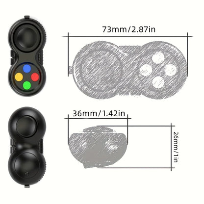 Fidget Pad with 8 Fidget Functions, Fidget Controller Stress Reducer, Toy Cube Relieves Stress and Anxiety