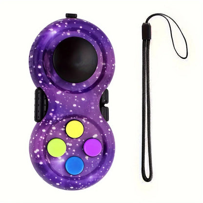Fidget Pad with 8 Fidget Functions, Fidget Controller Stress Reducer, Toy Cube Relieves Stress and Anxiety