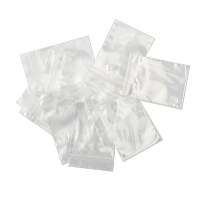 100Pcs Reclosable Clear Plastic Packaging Bags Strong Poly Zip Locks Baggies Grip Self Seal Resealable Baggy For Candy Packing