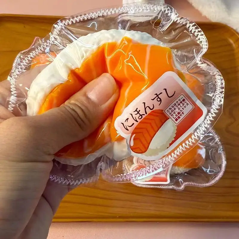 Salmon Sushi Squishy – Simulated Food Squeeze Toy