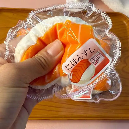Salmon Sushi Squishy – Simulated Food Squeeze Toy