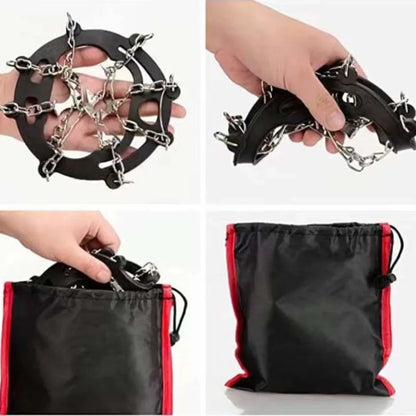 Winter Outdoor Hiking Climbing Snow Spikes Crampons Cleats Chain Claws Grips Boots Cover Ice Gripper Spike for Shoes Anti Slip