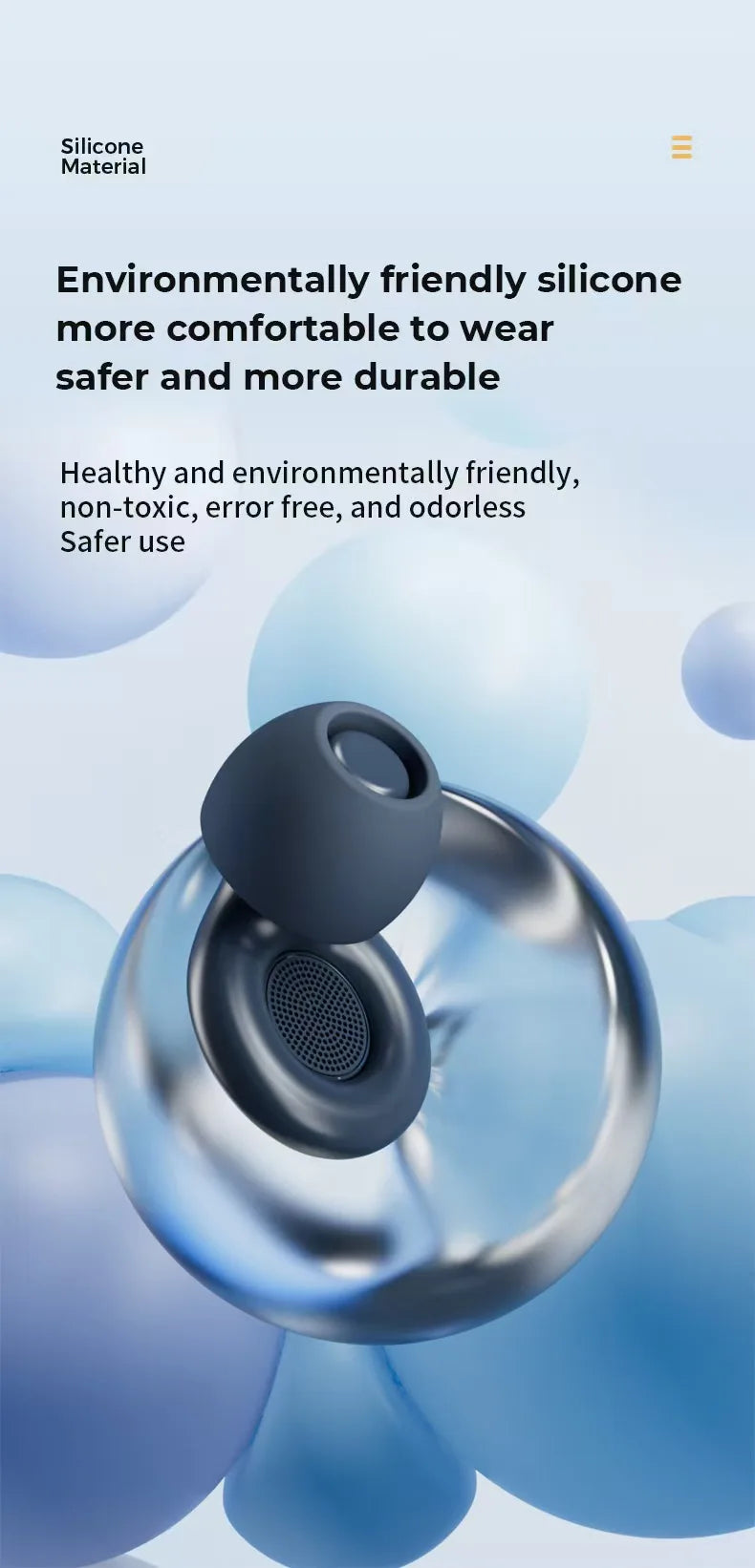 Noise Cancelling Silicone Ear Plugs Soft Sleep Earplugs For Sleep Work Study Travel