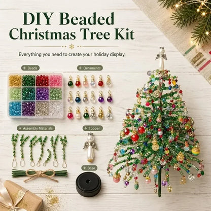 DIY Beaded Christmas Tree Kit Handmade Creative DIY Beading Project Set 3D Crystal Bead Holiday Craft Set for Women Men Home