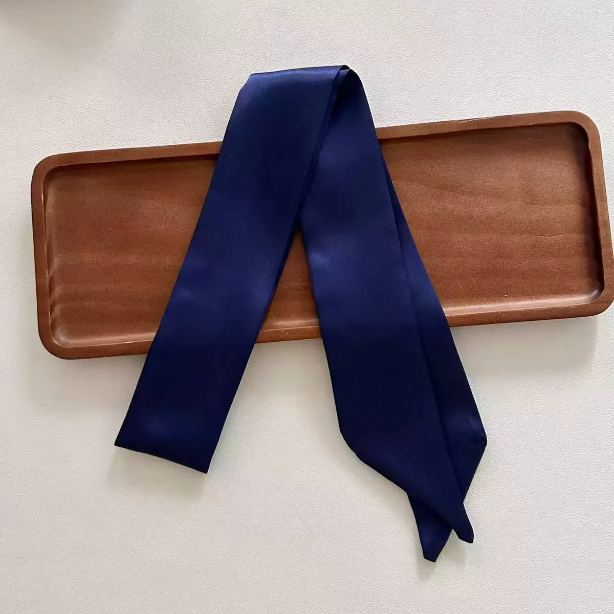 4.5x100cm Long Skinny Hair Scarf Women Imitation Silk Satin Headband Cute Neckerchief Solid Colors Ladies Fashion Bag Scarves