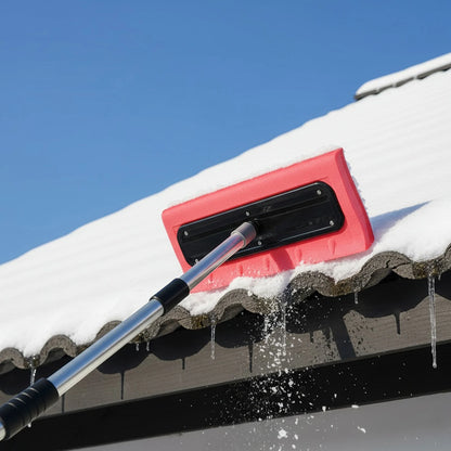 2-4m Snow Roof Rake with No-Scratch Head Foam Snow Broom Winter Snows Removal Tool Time Saving For Windshields Solar Panels