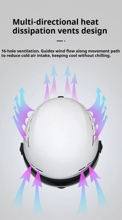 Moon Hot Selling Ski Snowboard Helmet ABS+EPS Integrated Goggle Shield Low Weight Adults Men Women Ski Helmet