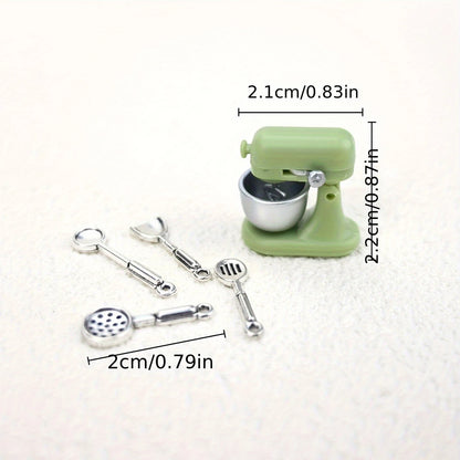 1 Set of Christmas Decoration Miniature Kitchen Scene Blender Set, Collectible for Miniature Enthusiasts Photography Props
